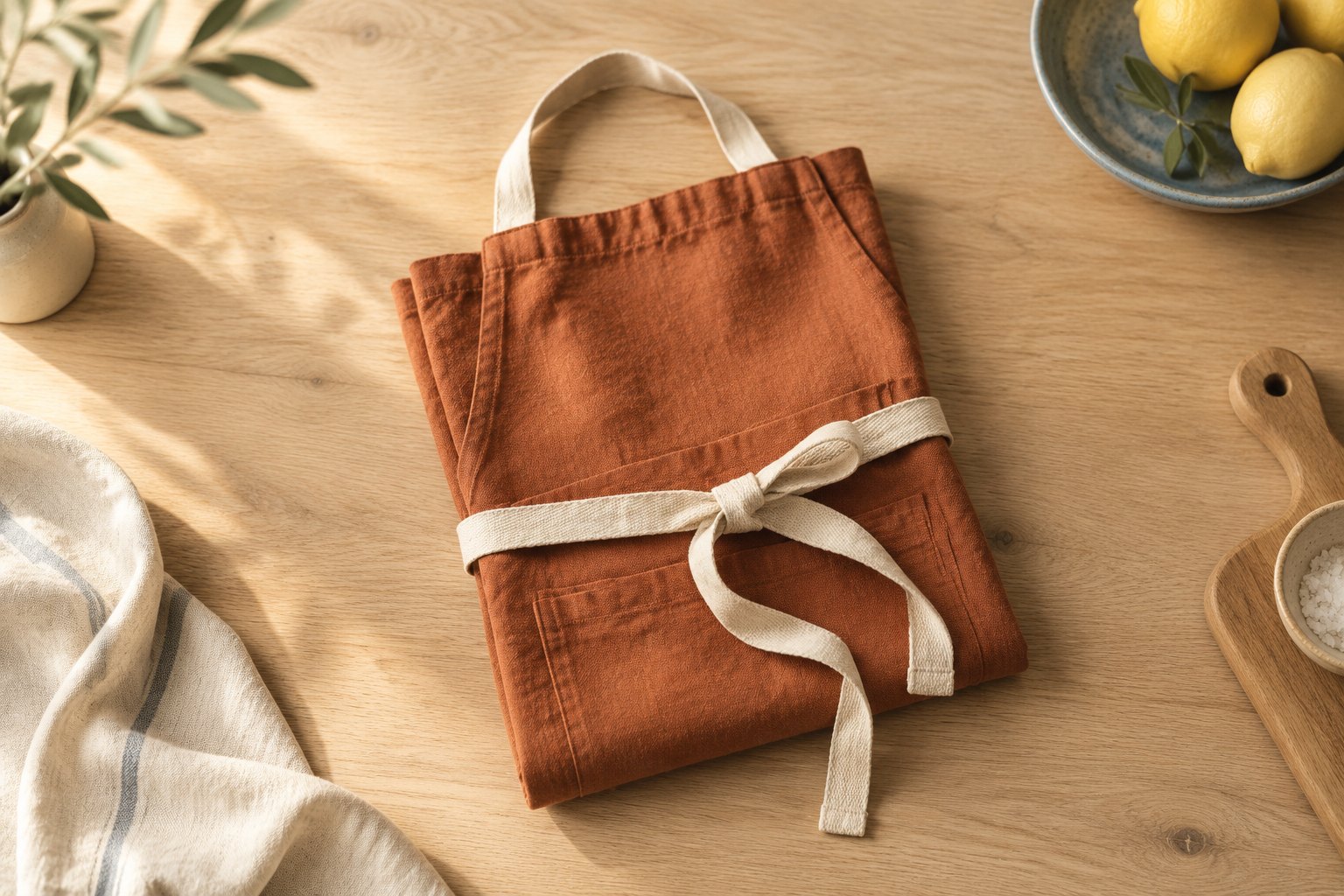 Washed Linen Apron