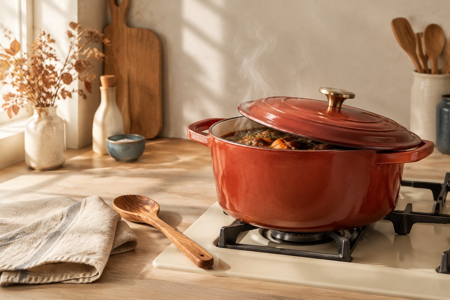 Dutch oven on the stove