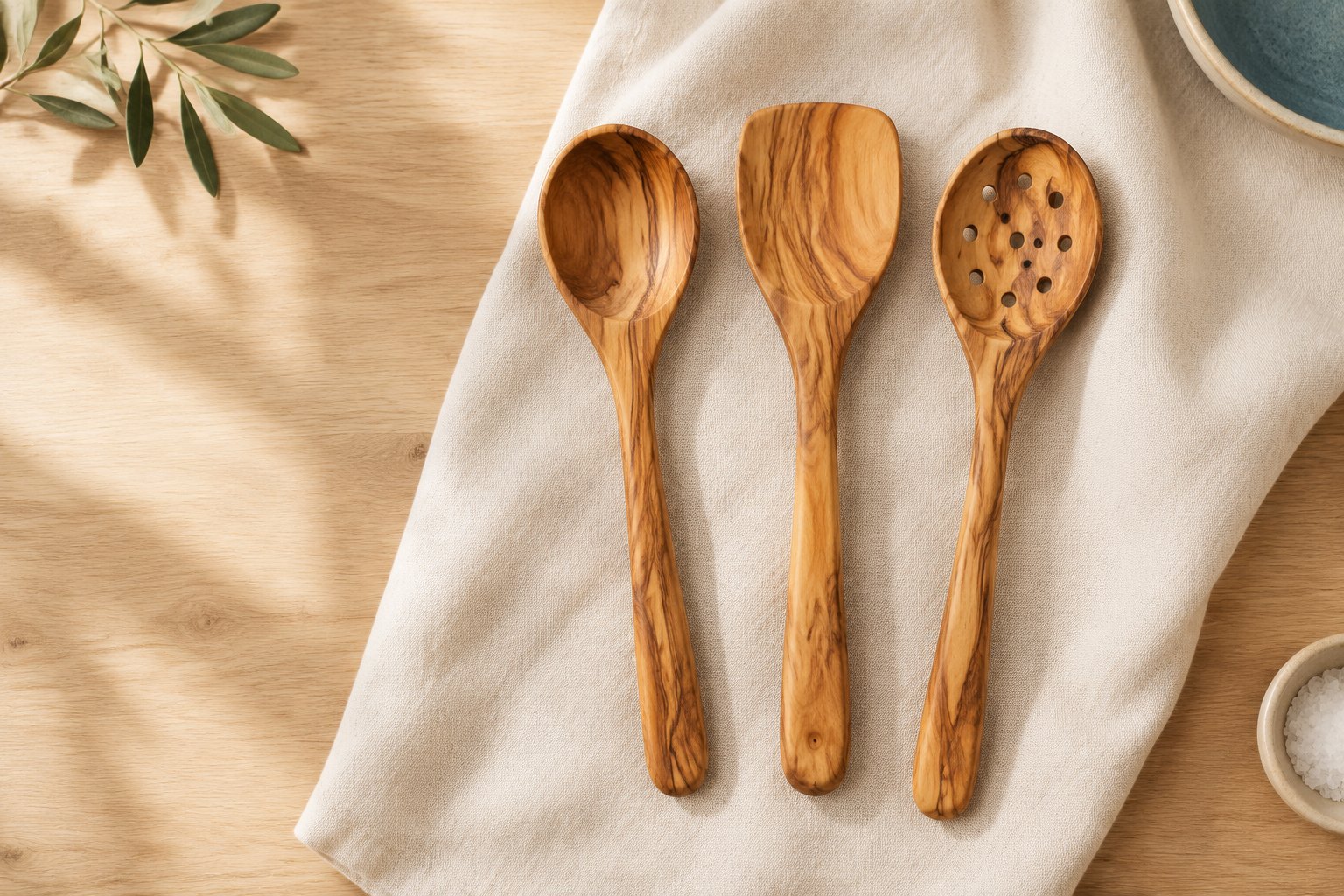 Olive Wood Spoon Trio